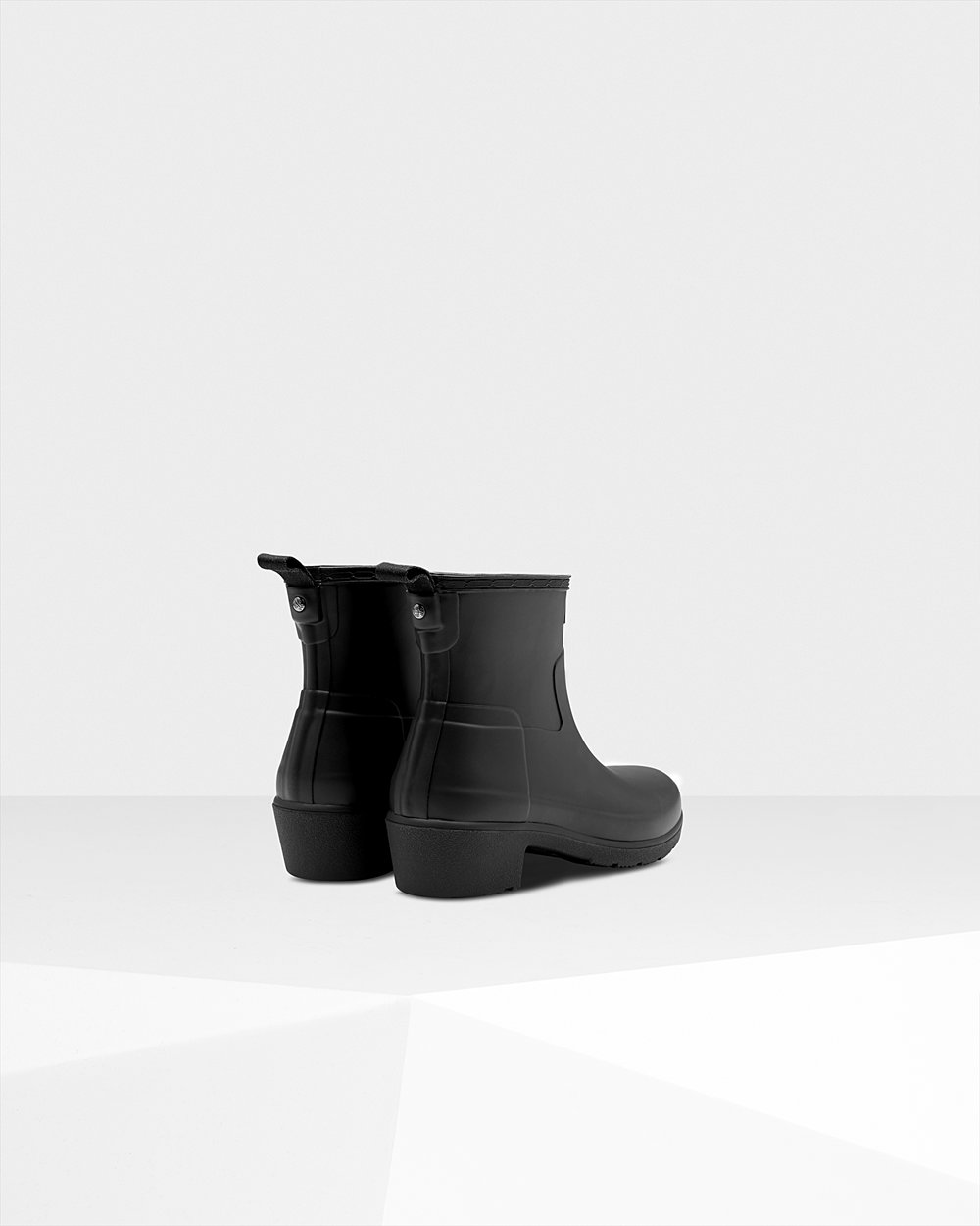 Women Hunter Refined Slim Fit Low Ankle | Heeled Boots Black | NZ-68709-UZLR